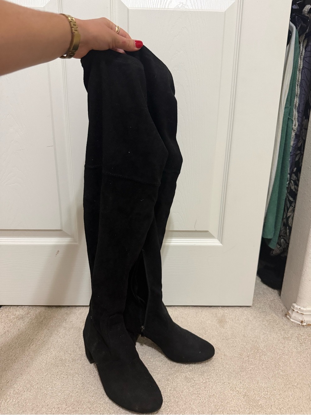 Black Over-the-Knee Women's Boots